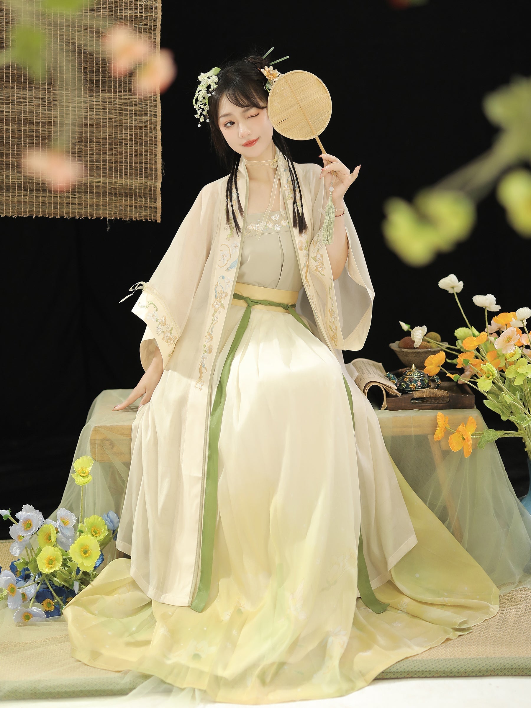 "清欢" Half-Sleeve Pibozi Waist-Coat Song Dynasty-style Hanfu