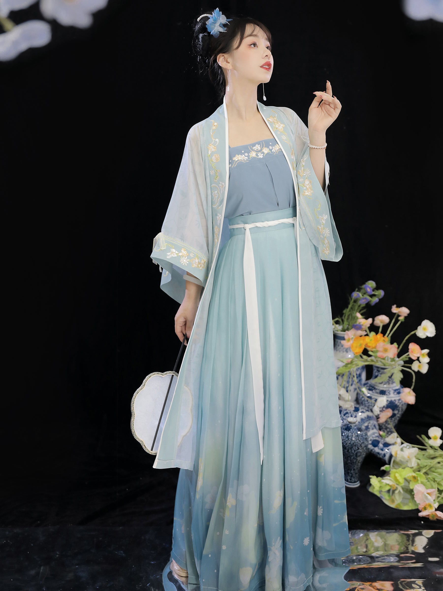 "清欢" Half-Sleeve Pibozi Waist-Coat Song Dynasty-style Hanfu