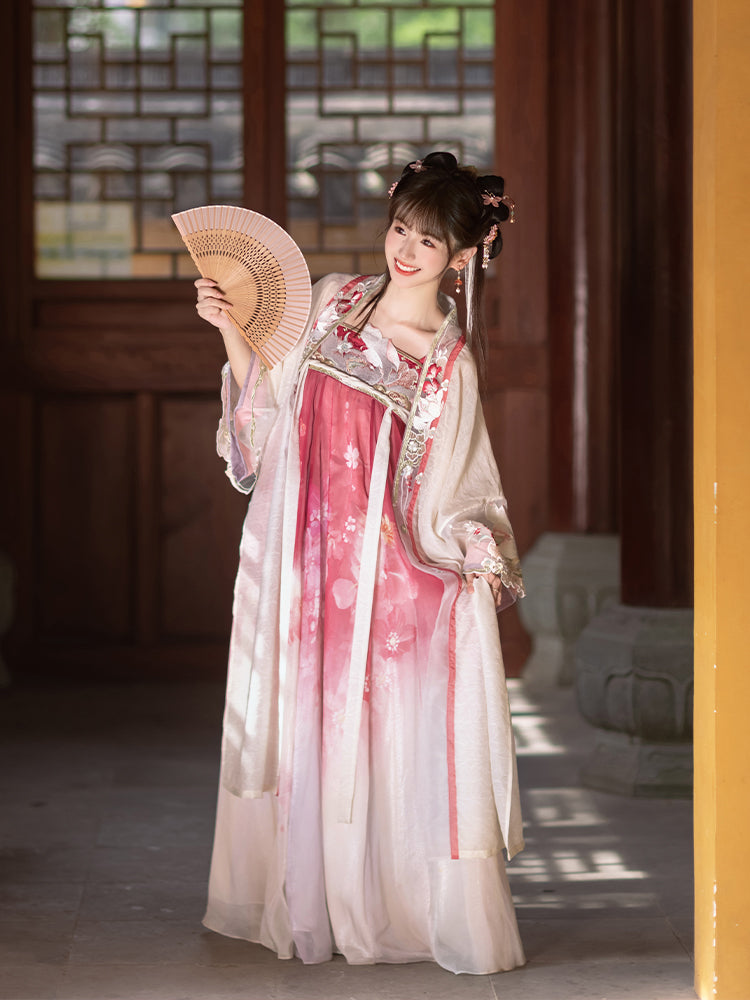 "双生莲" Embroidered Hanfu Two Piece Set