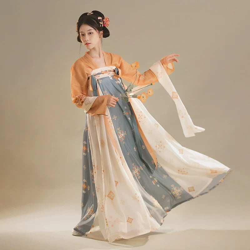 "厌离" Tang Dynasty Hanfu Set