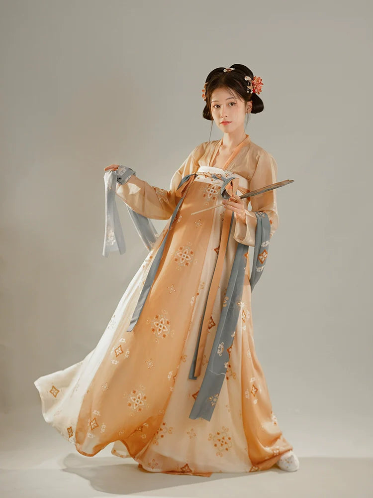 "厌离" Tang Dynasty Hanfu Set