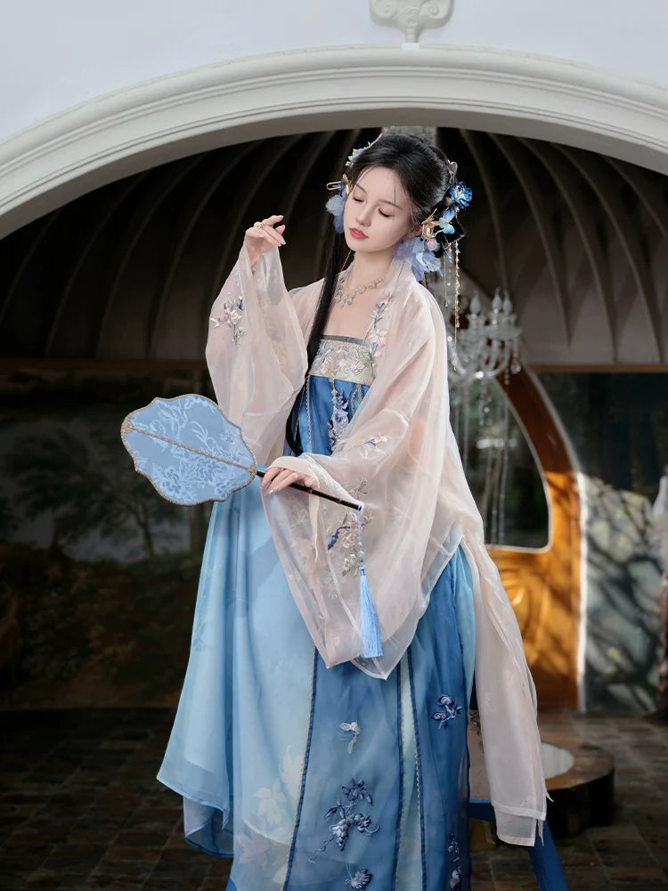 "玉兰时雨" Modern-style Hanfu Set