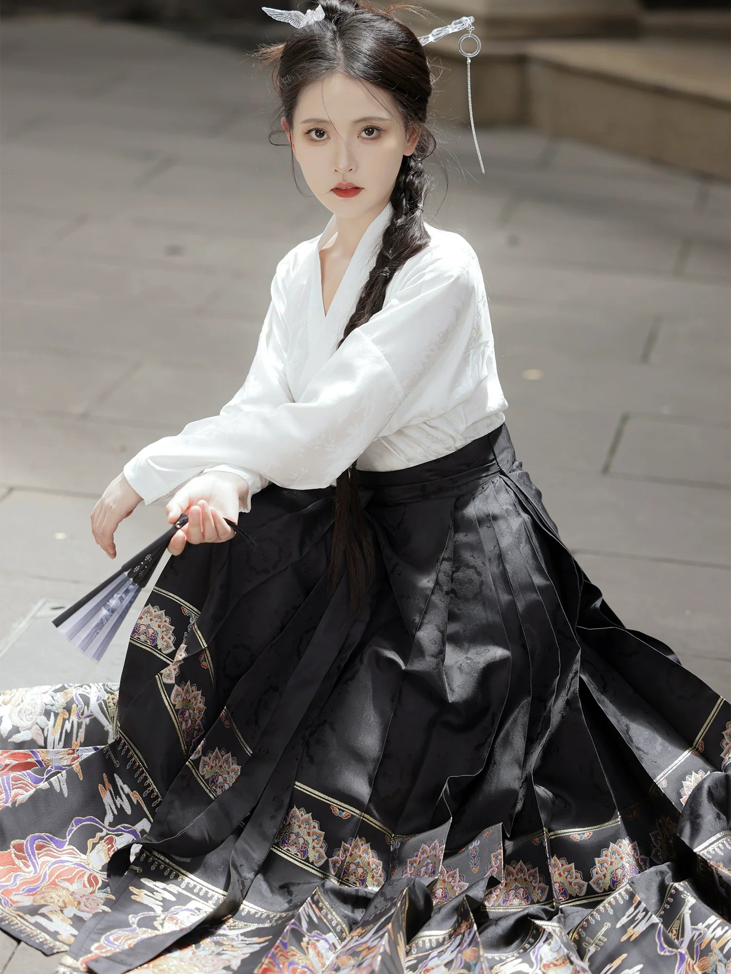 "赵昕冉"Ming- Dynasty Hanfu Set