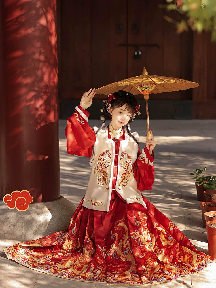 (Final Sale) "玉龙歌"Ming-Dynasty Hanfu Set