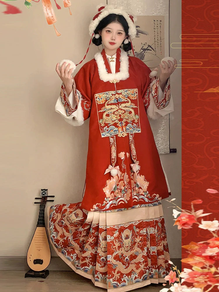 (Final Sale）"九霄龙吟"Ming-Dynasty Hanfu Set