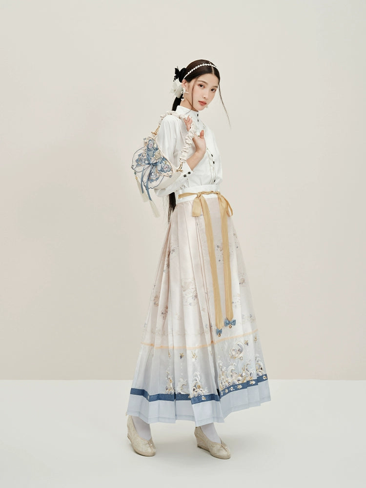 "海獭与镜" Ming-dynasty Embroidered Jacquard Hanfu