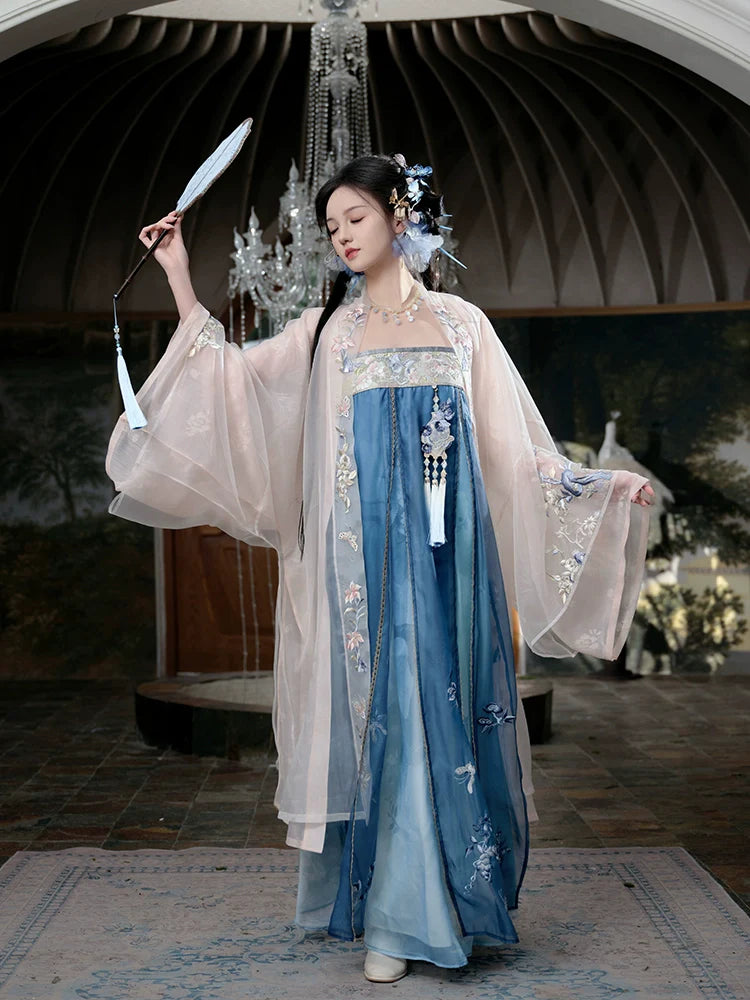 "玉兰时雨" Modern-style Hanfu Set