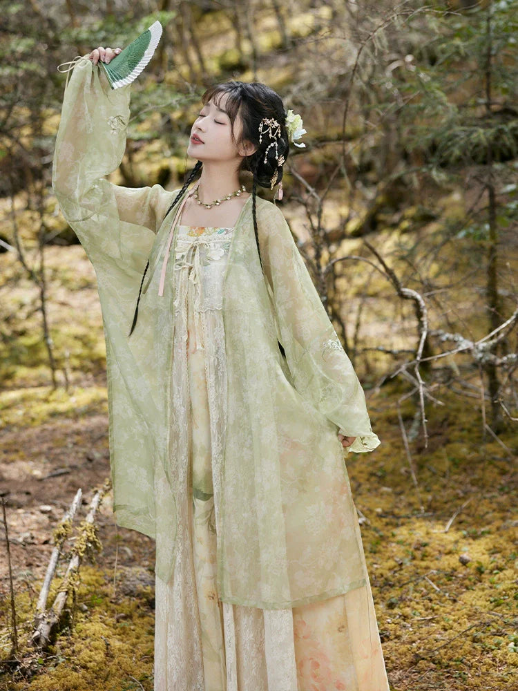 "花待朝夕" Modern-style Hanfu Set