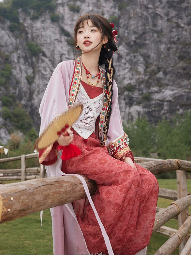 "逍遥弦歌" Modern-style Hanfu Set