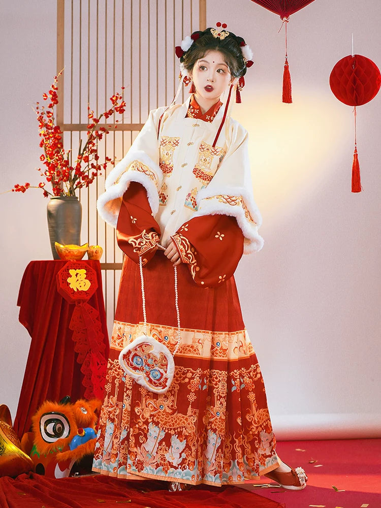 "龙宝送福"Ming-Dynasty Hanfu Set