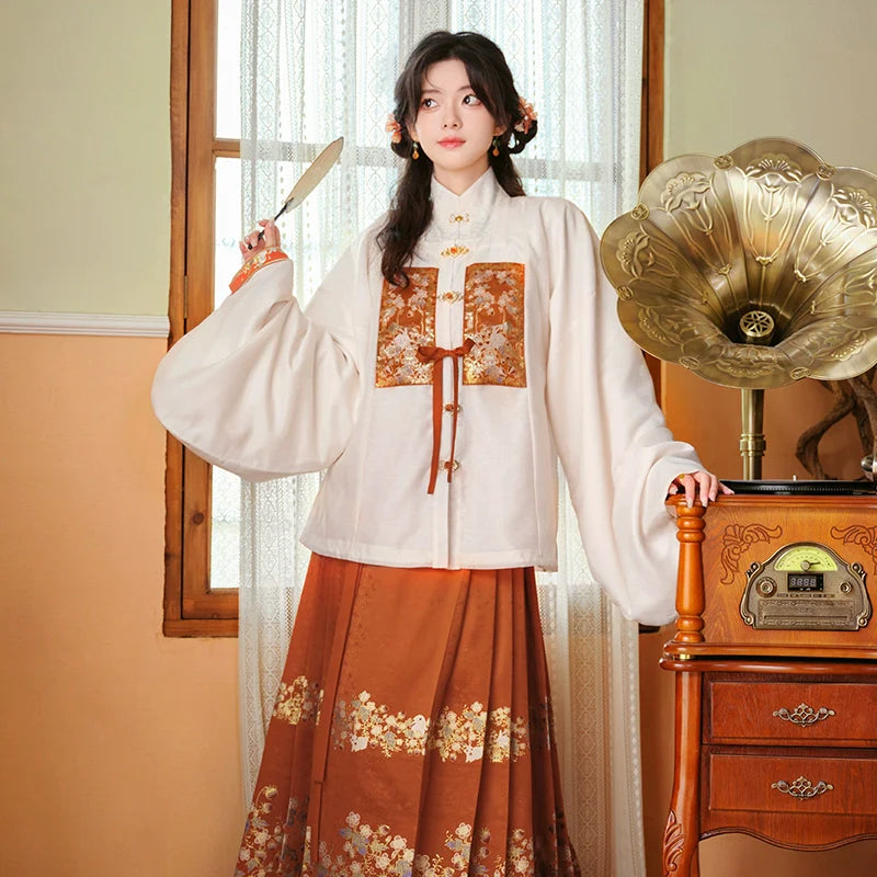 "灵兔华灯" Modern-Style Hanfu Set