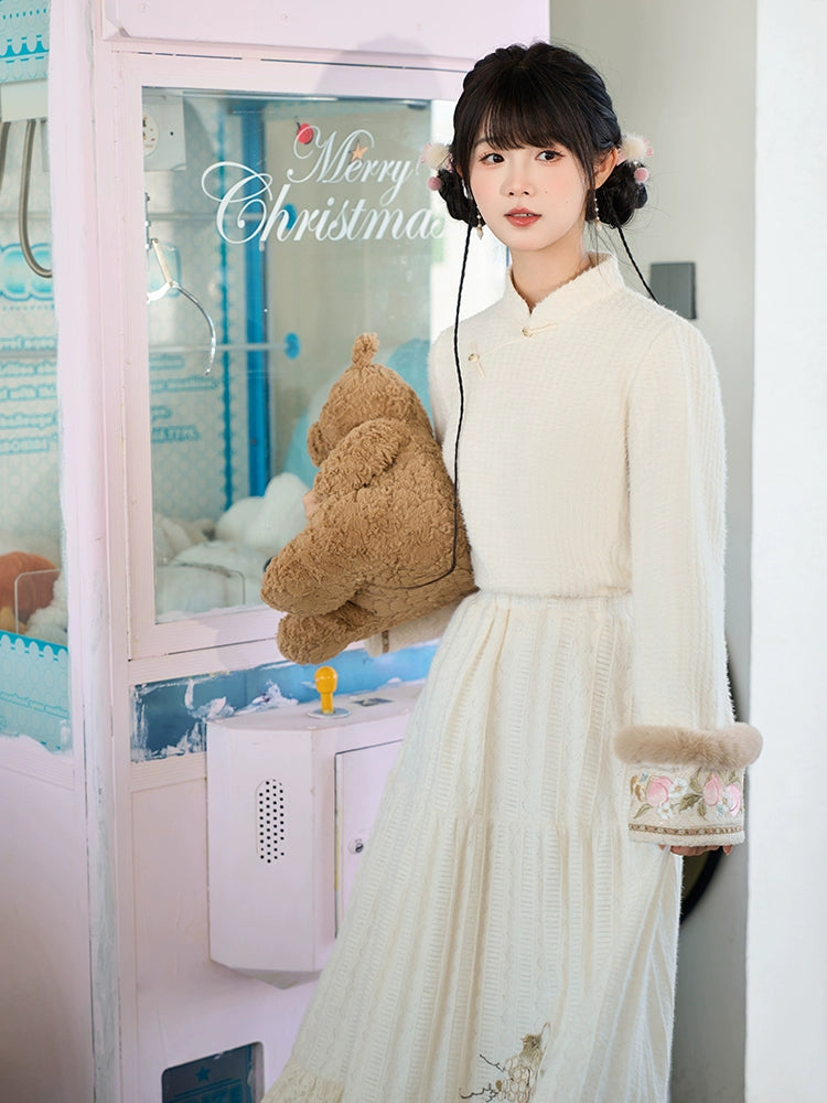 [瑞桃] RUI TAO WINTER HANFU VEST AND SHIRT SET