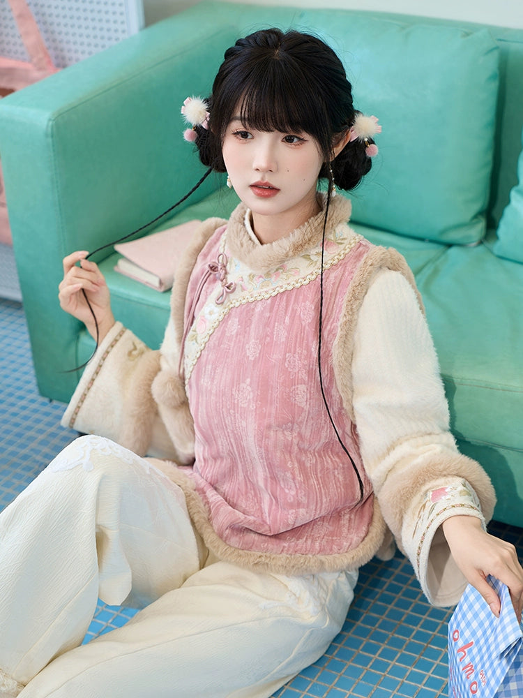 [瑞桃] RUI TAO WINTER HANFU VEST AND SHIRT SET