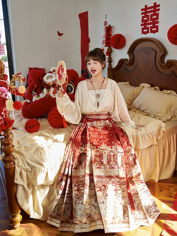 "素瓷·羡鸳鸯" Wedding Toast hanfu set