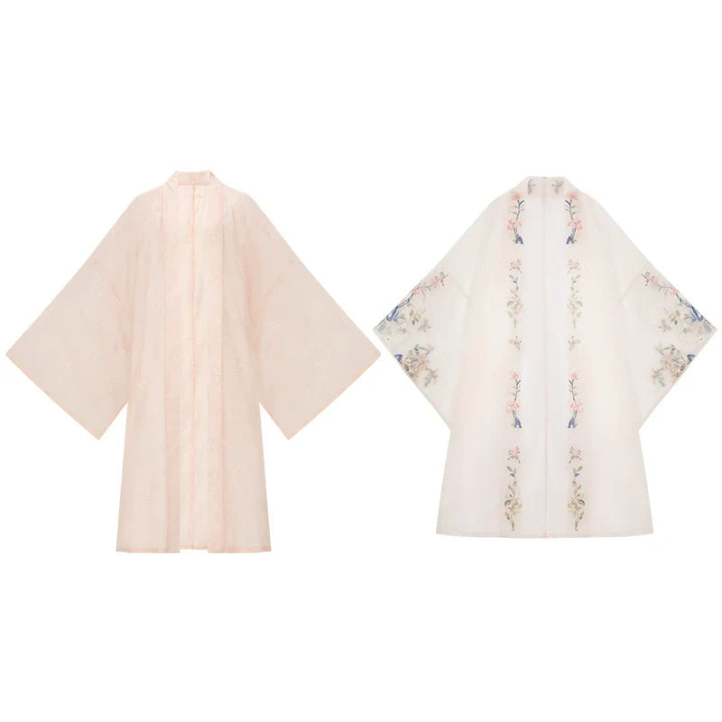 "玉兰时雨" Modern-style Hanfu Set