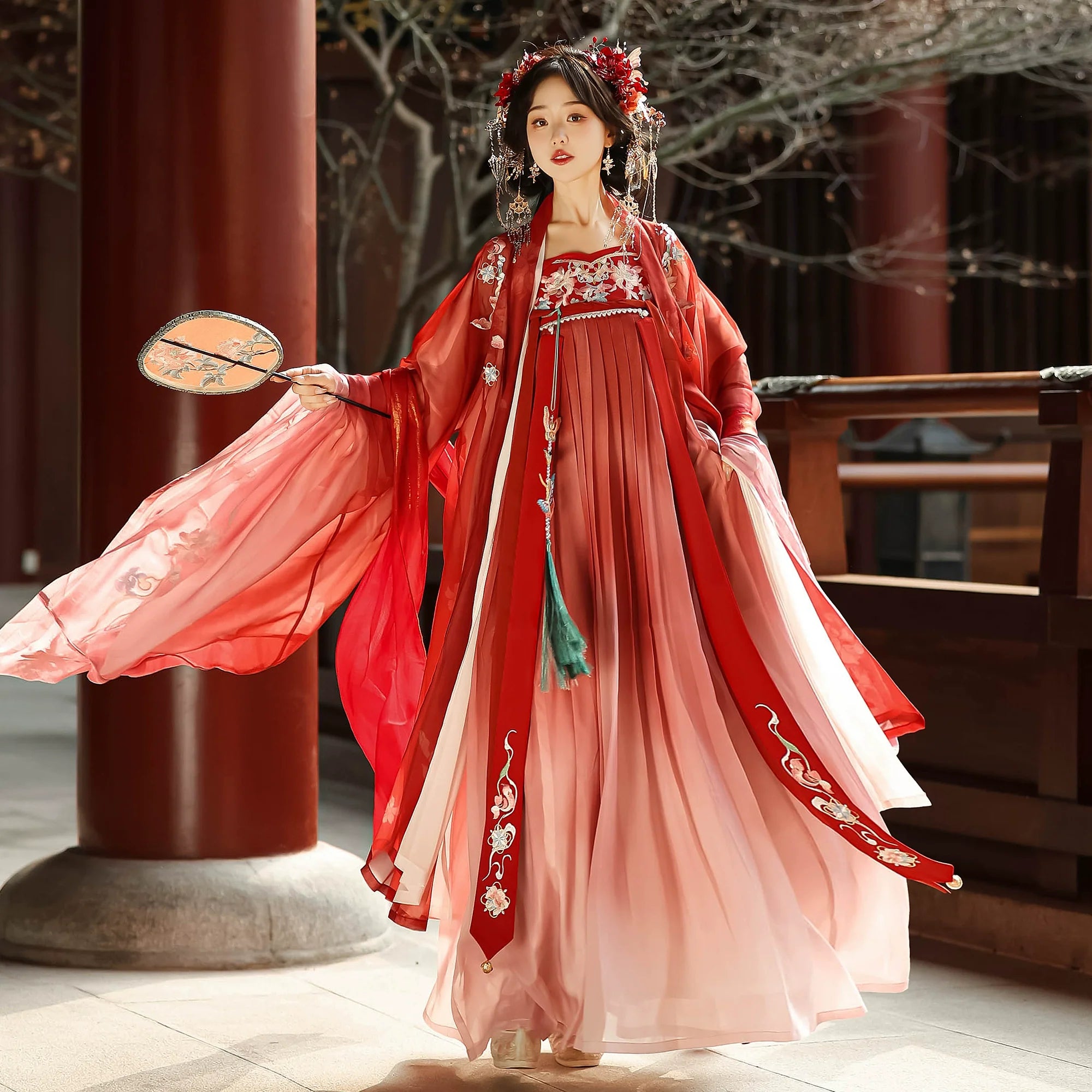 "远山芙蓉" Tang Dynasty Hanfu Set