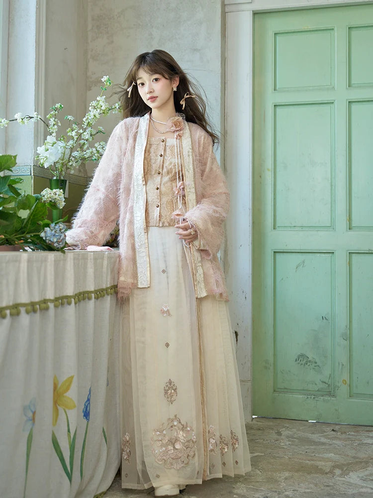 "桃雾朝烟" Modern Hanfu Set