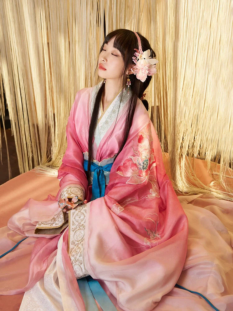 "荷兮" Jin Dynasty Hanfu Set