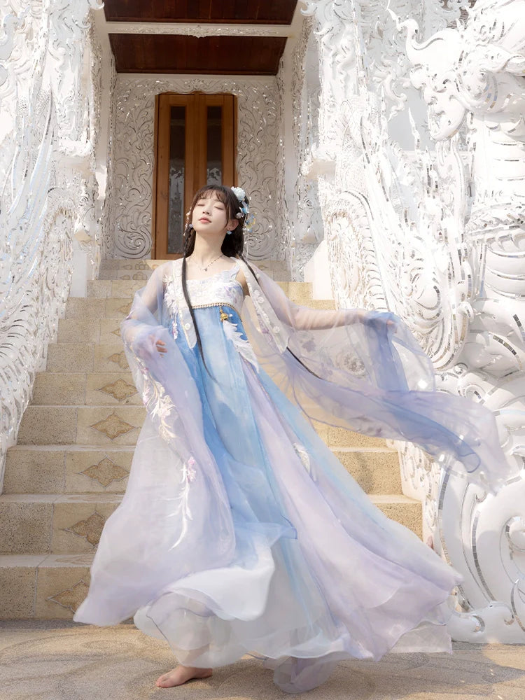 "千山黛羽" Modern-style Hanfu Set