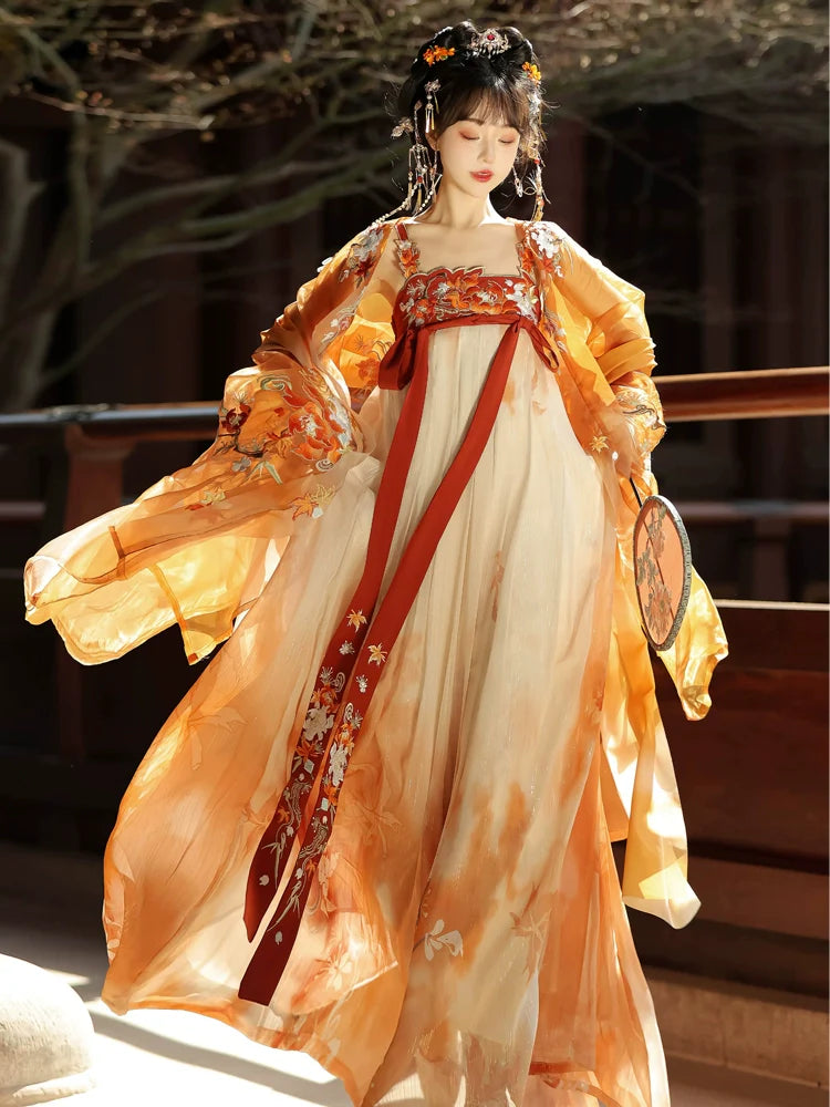 "金枫玉树" Tang Dynasty Hanfu Set