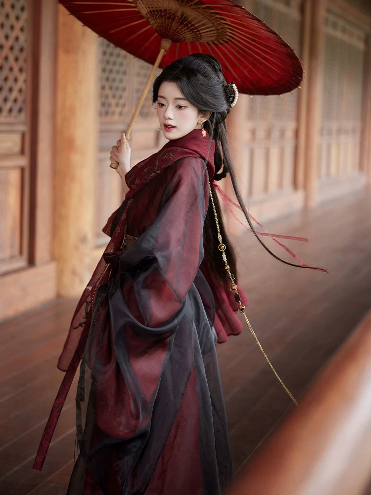 "夜度关山" Modern-style Hanfu Set