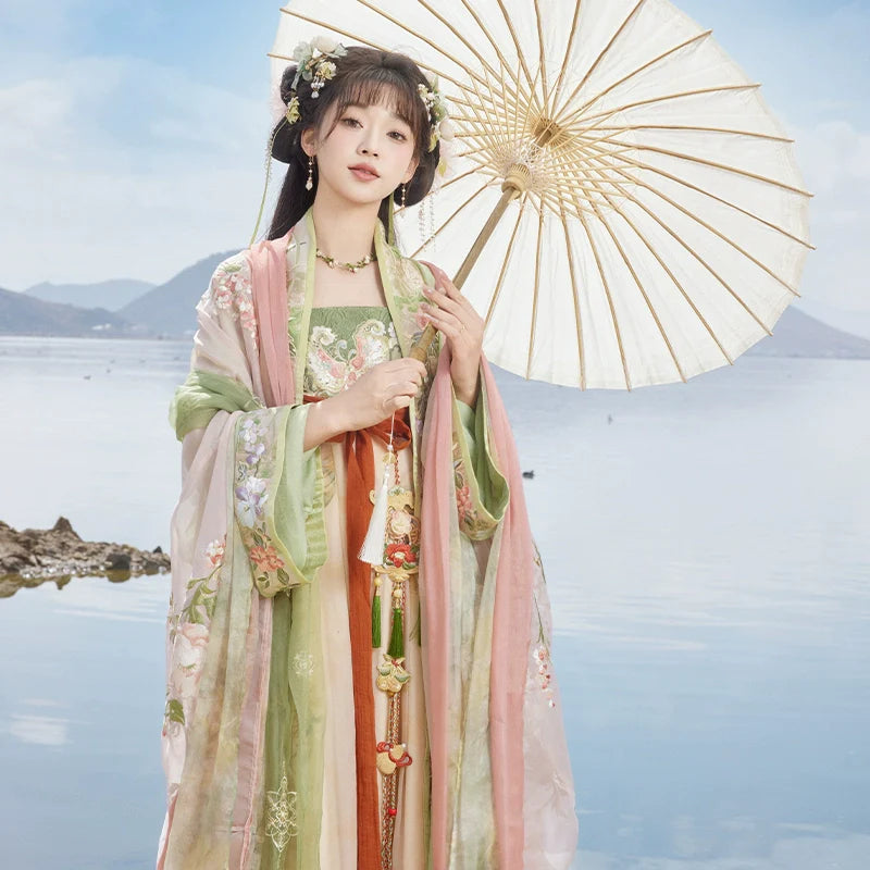 "咫尺盛夏" Tang-style Hanfu Set