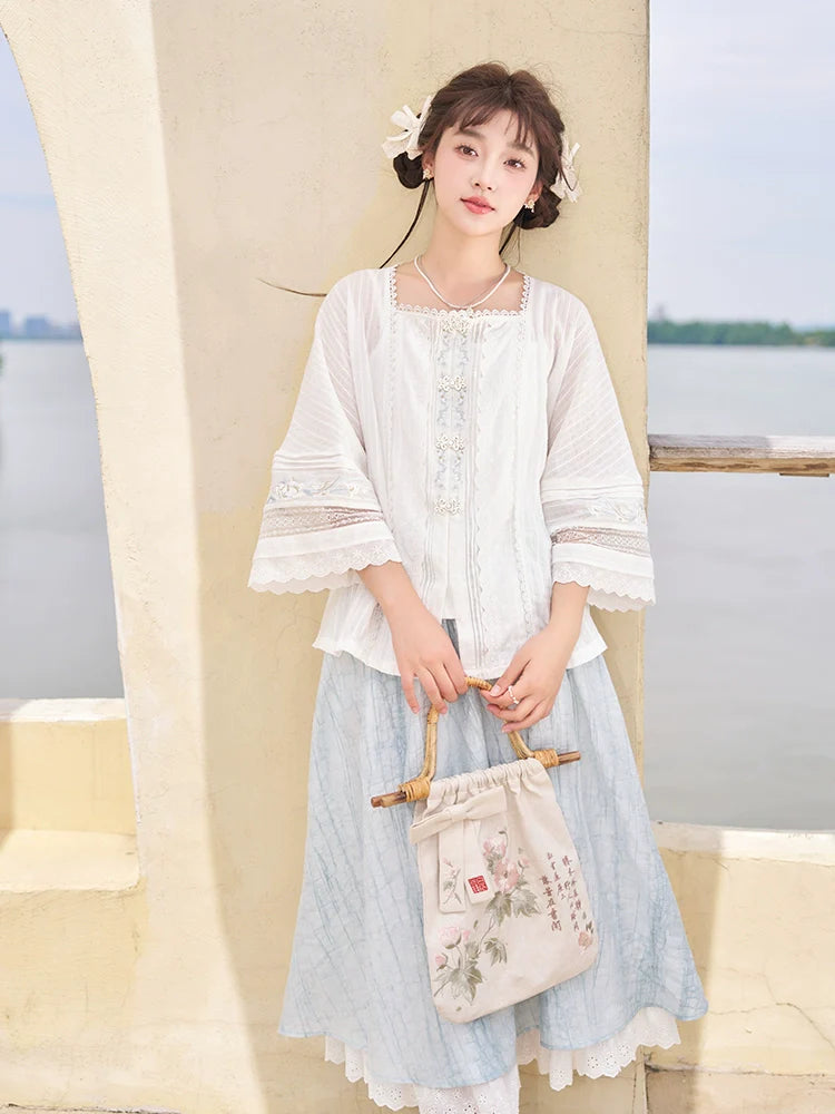 "晴森" Modern-style Hanfu Set