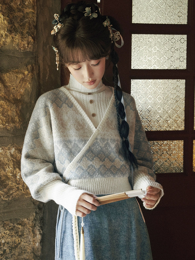 AUTUMN RIVER JACQUARD MODERN HANFU