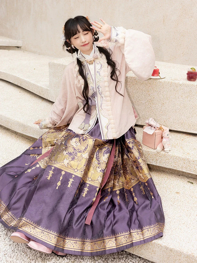 "紫釉金霜" Modern Hanfu Set