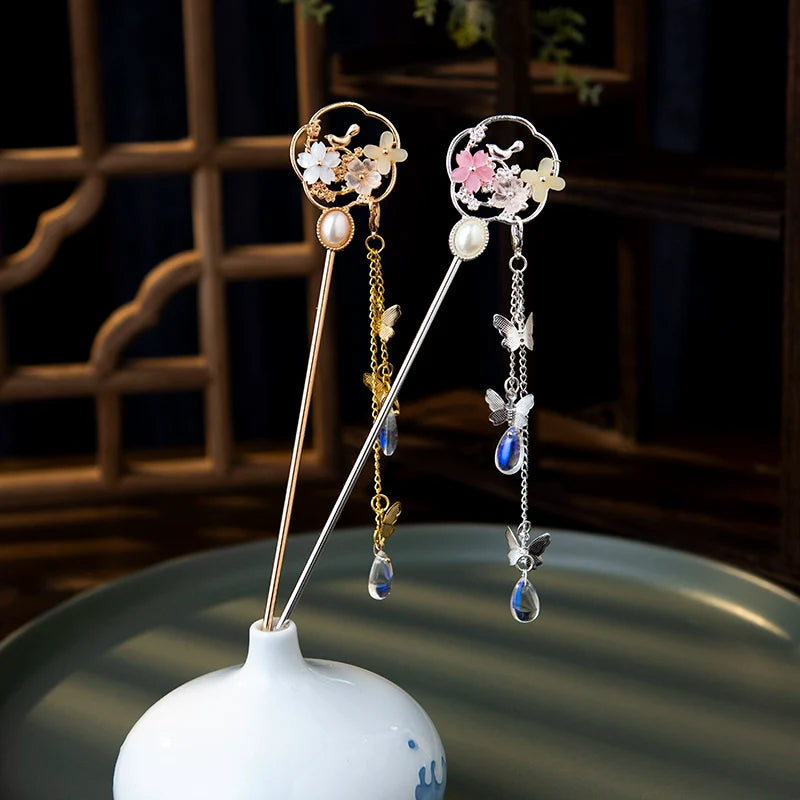 "洛蝶" Fringe Hairpin