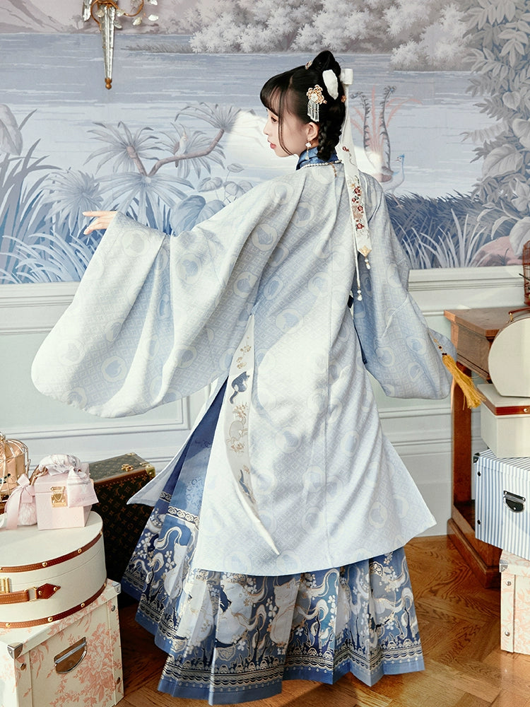 "花间狸奴" Ming-dynasty Stand-collar Hanfu