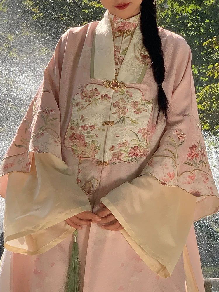 "桃花扇语" Modern-Style Hanfu Set