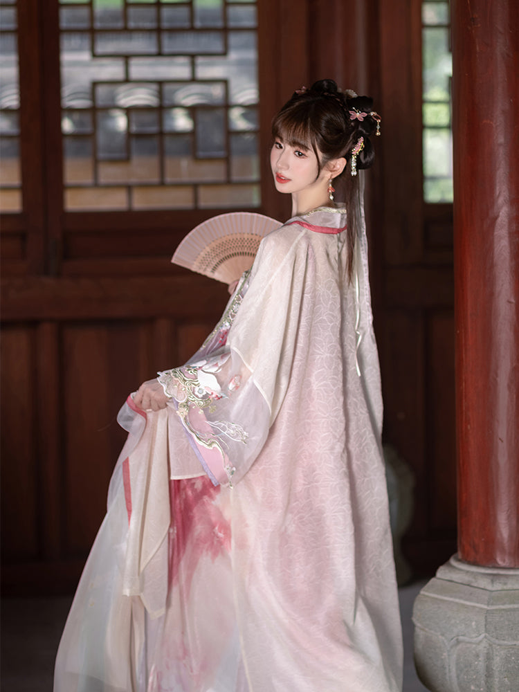 "双生莲" Embroidered Hanfu Two Piece Set