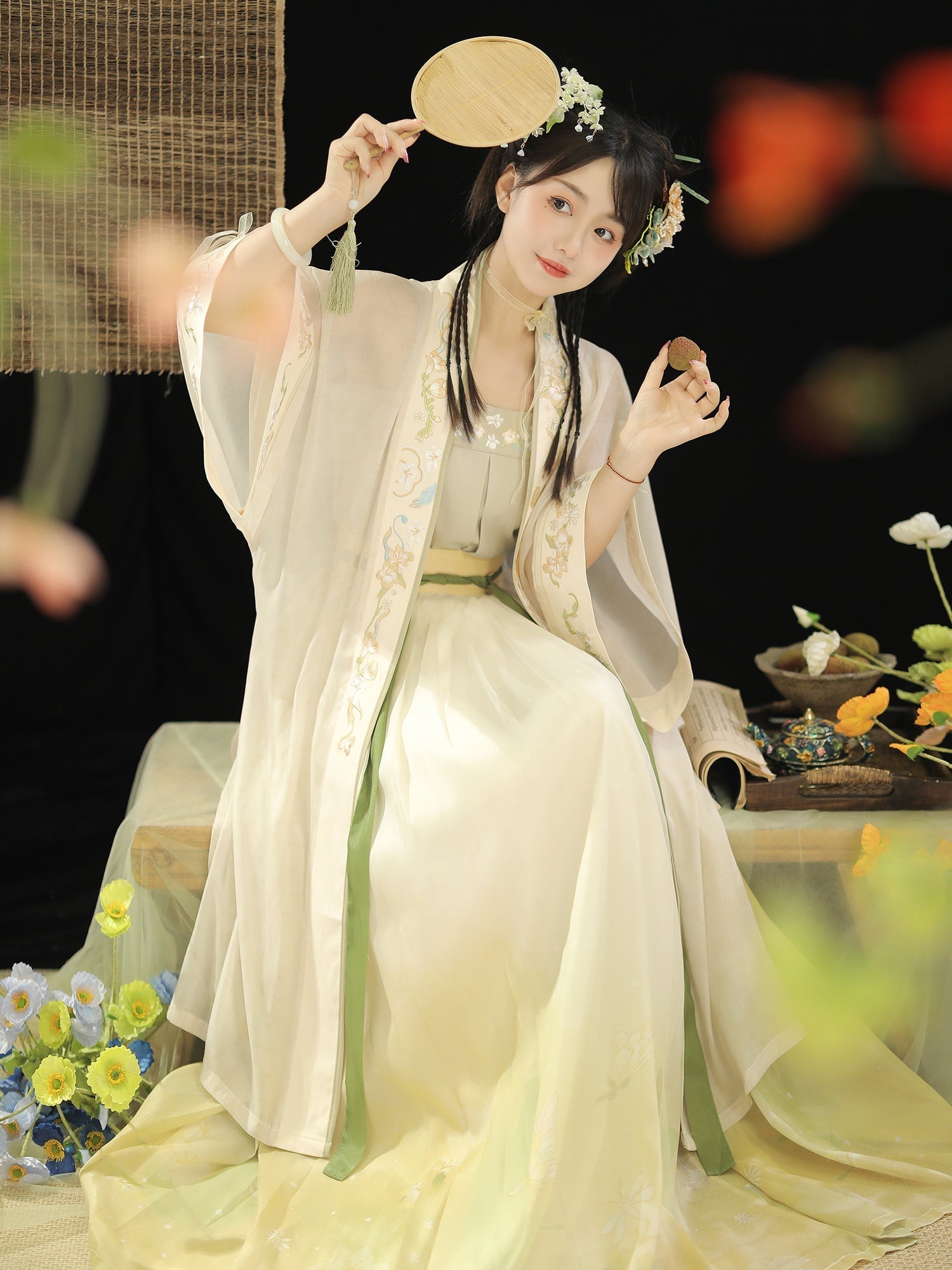 "清欢" Half-Sleeve Pibozi Waist-Coat Song Dynasty-style Hanfu