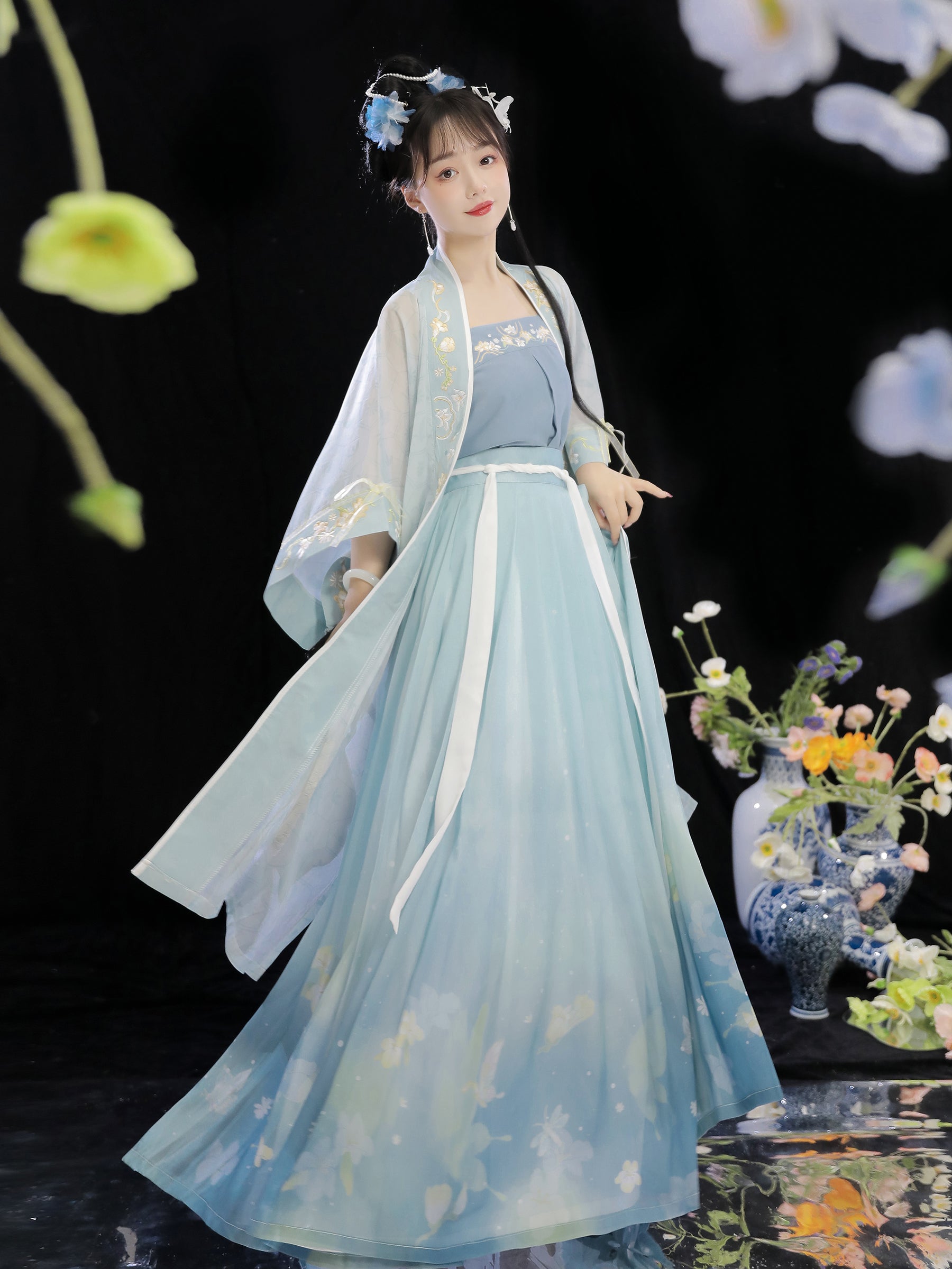 "清欢" Half-Sleeve Pibozi Waist-Coat Song Dynasty-style Hanfu