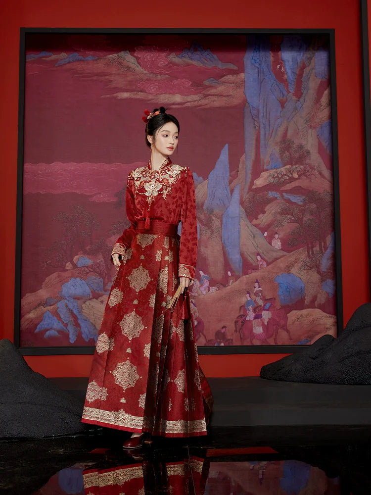 "瑞香宝相" Modern-style Hanfu Set