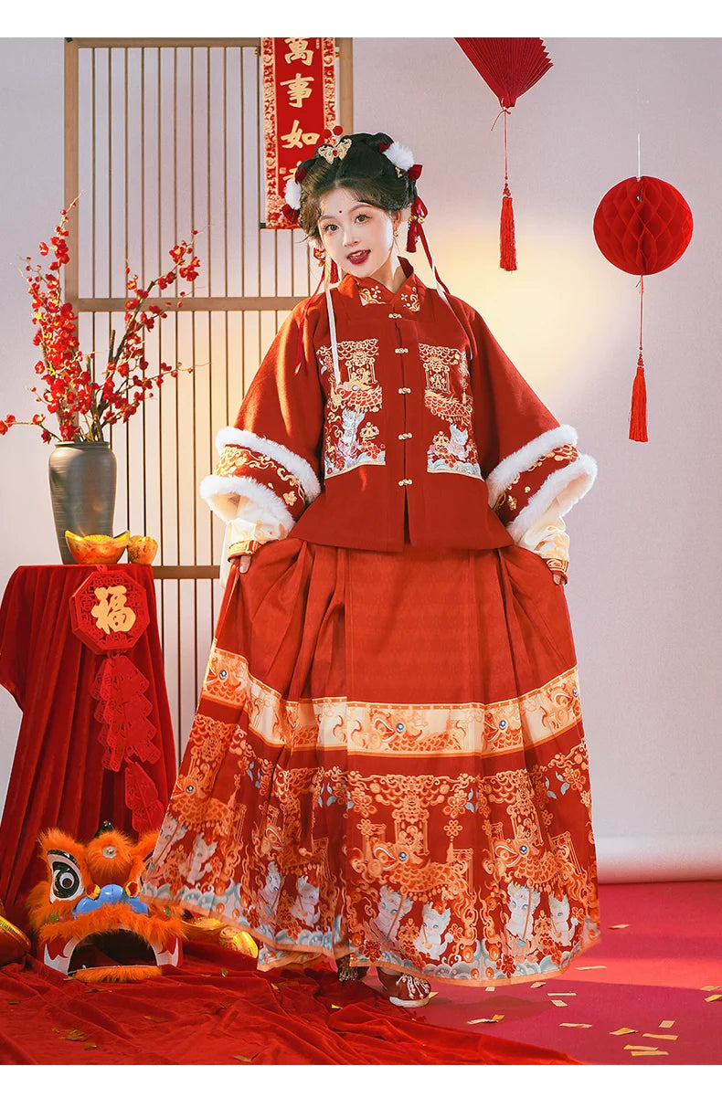 "龙宝送福"Ming-Dynasty Hanfu Set