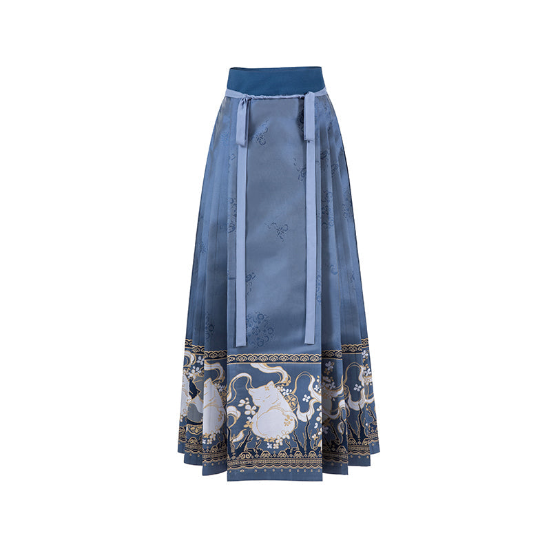 "花间狸奴" Ming-dynasty Stand-collar Hanfu