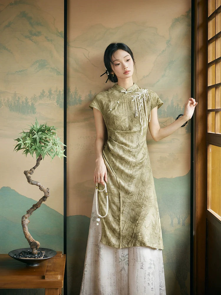 "本草竹影" Modern-style Hanfu Set