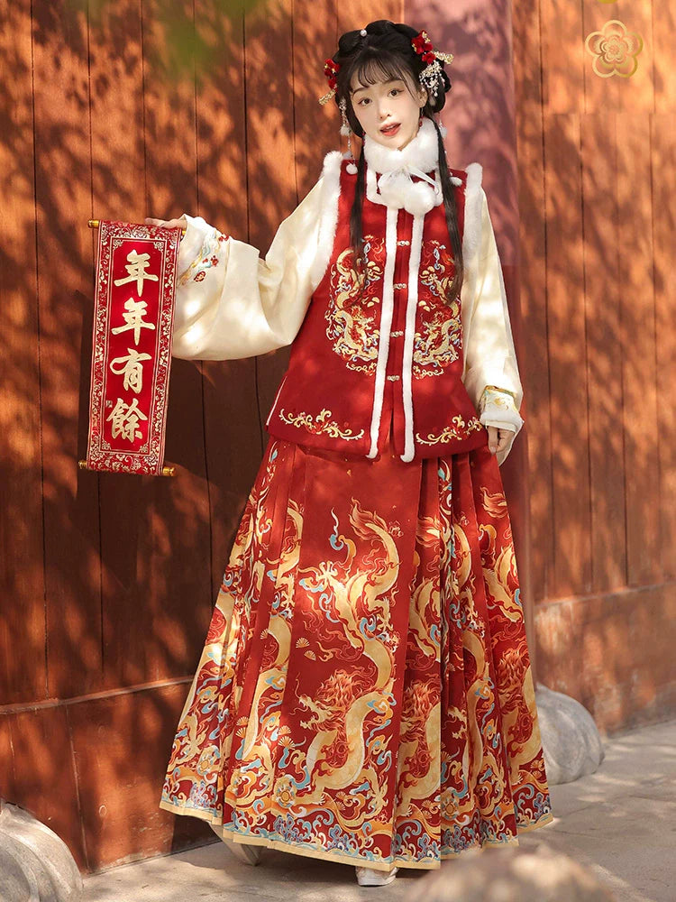 (Final Sale) "玉龙歌"Ming-Dynasty Hanfu Set