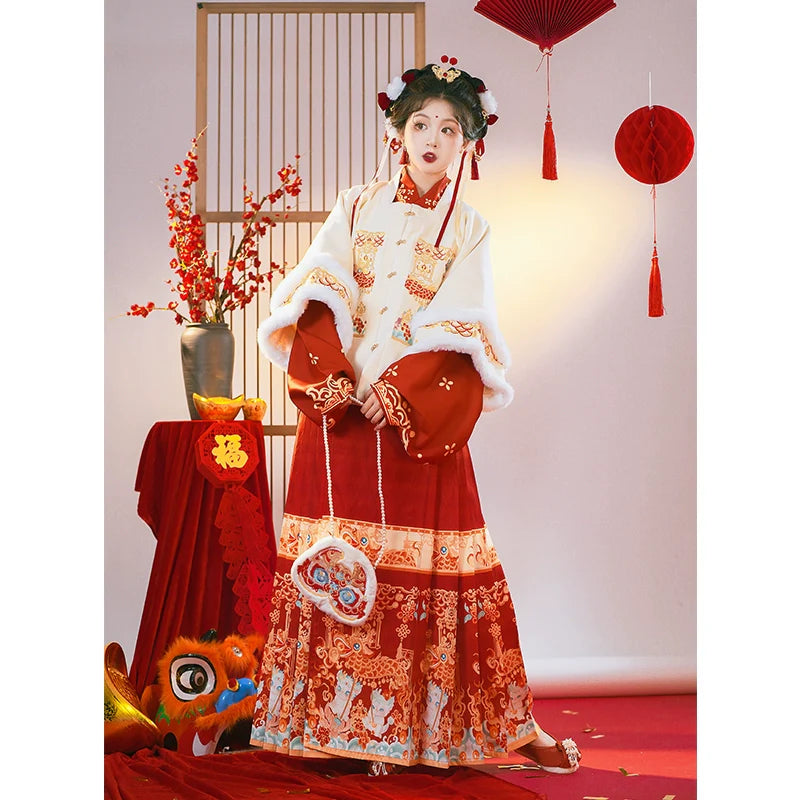 "龙宝送福"Ming-Dynasty Hanfu Set