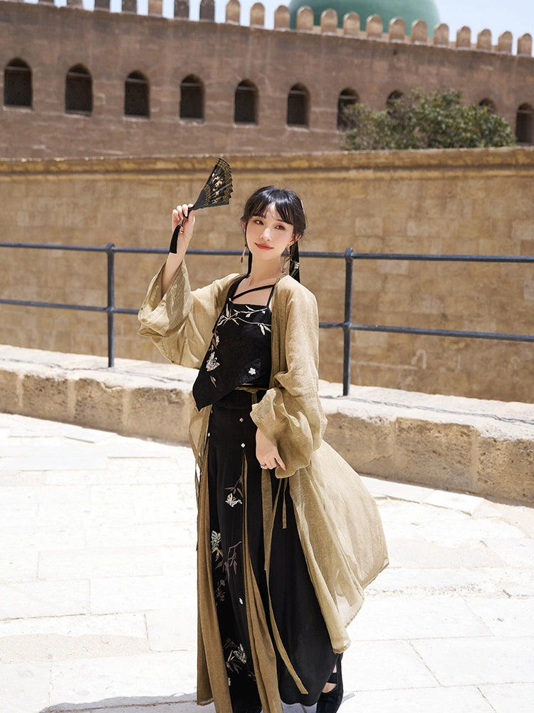 "银嵌蝶" Embroidered Hanfu Dress Set