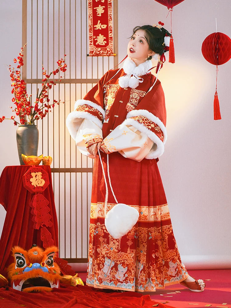 "龙宝送福"Ming-Dynasty Hanfu Set