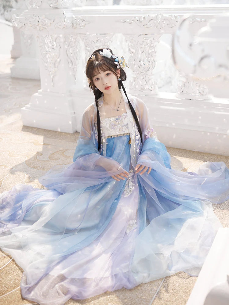 "千山黛羽" Modern-style Hanfu Set