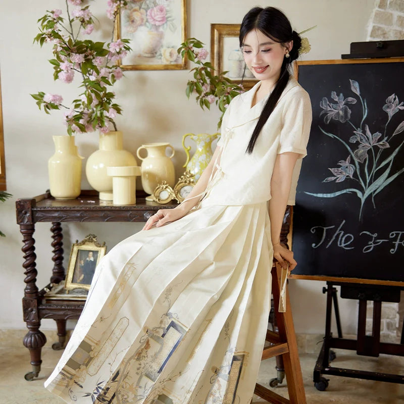 "绘意晚" Modern-style Hanfu Set