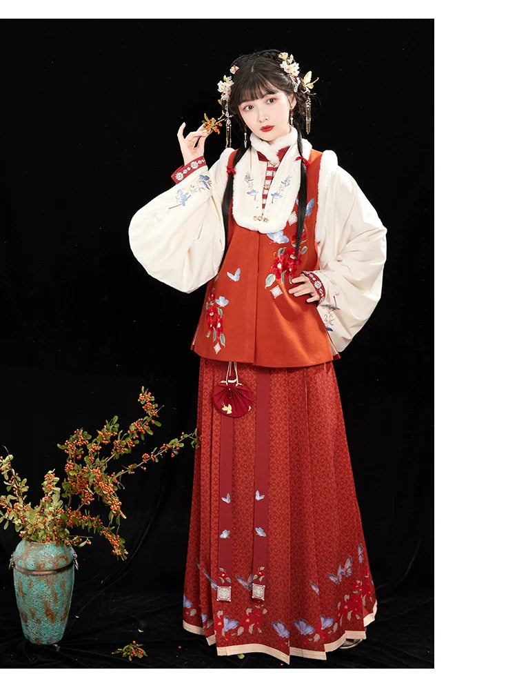 "轻花蝶影"Ming-Dynasty Hanfu Set