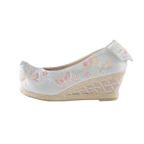 "Butterfly" Embroidered Flat & Heels Hanfu Shoes