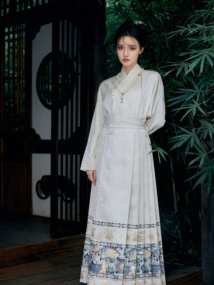 "西窗探雪" Modern-style Hanfu Set