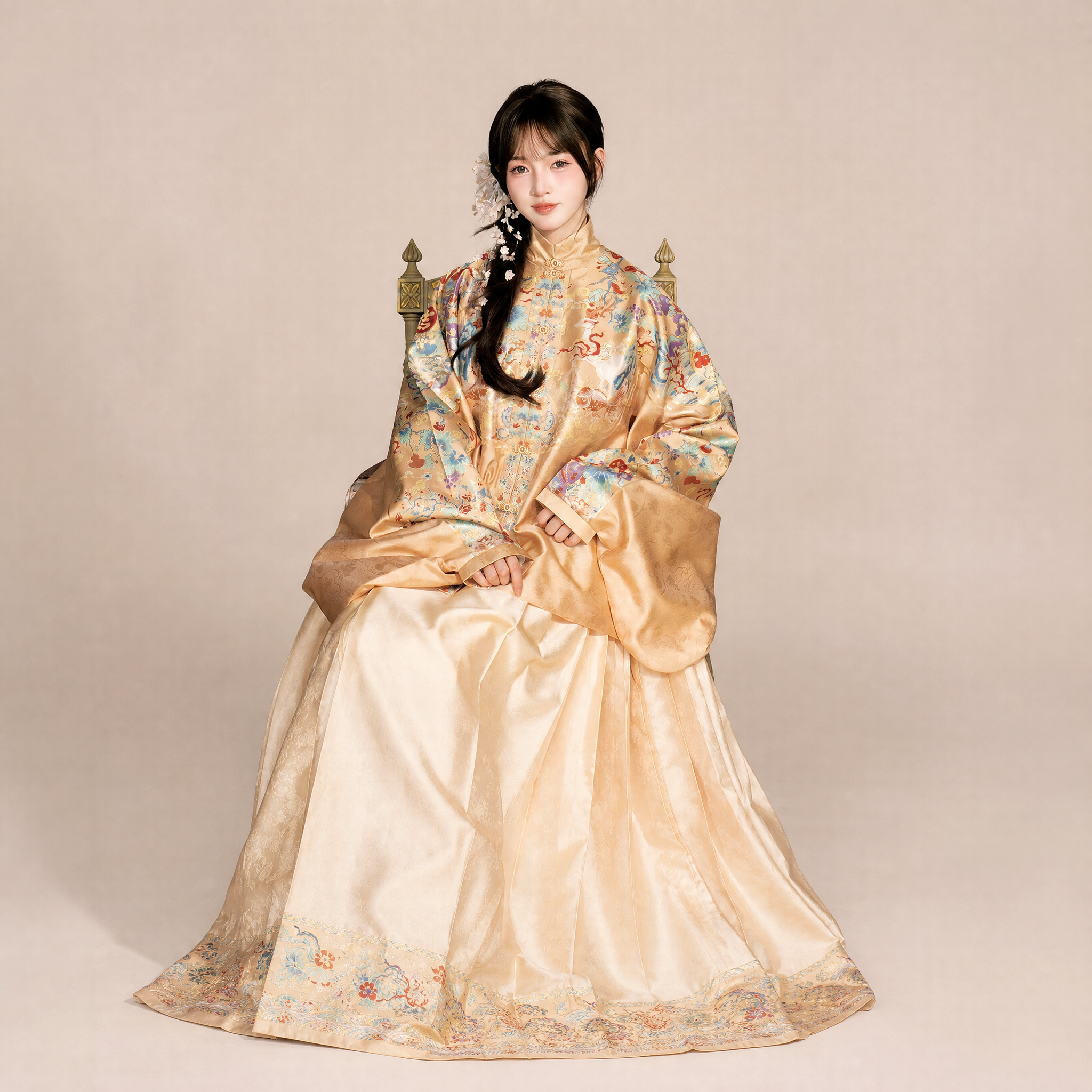 Ming-Style Brocade Mamian Set
