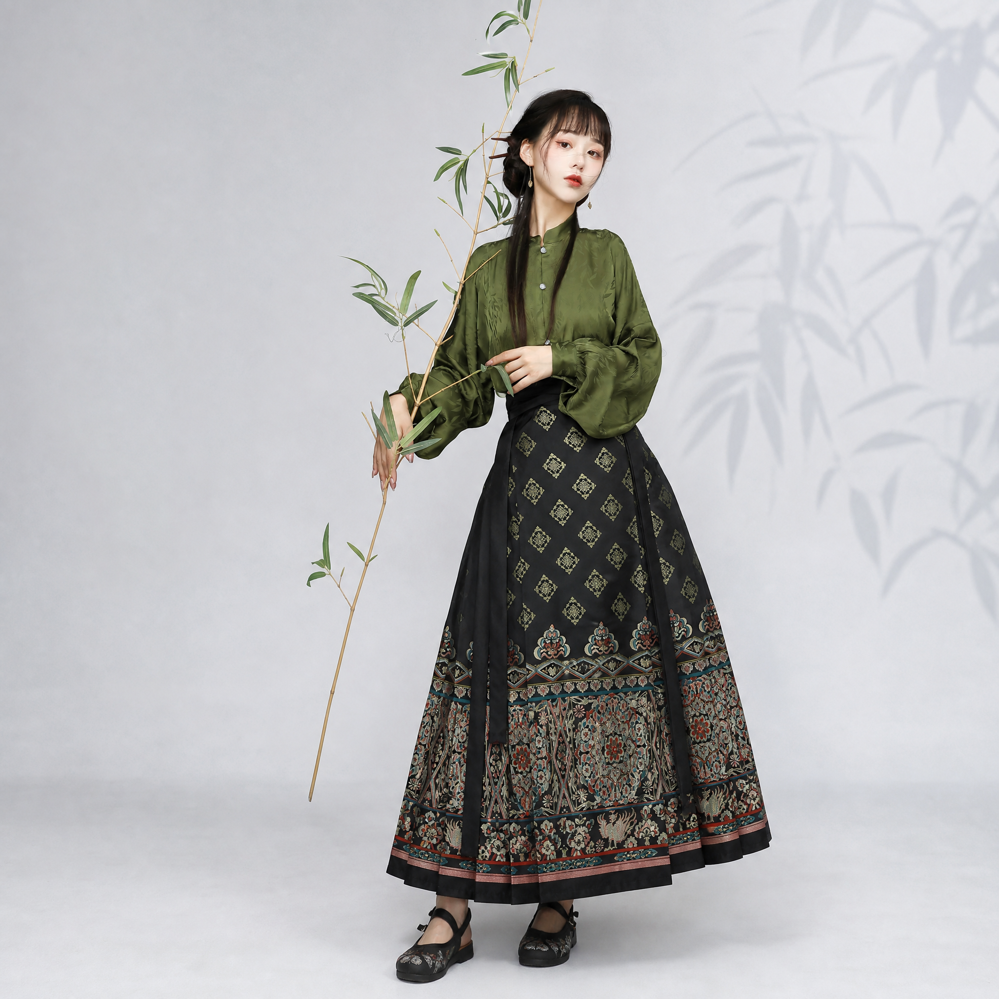 明月松间 Spirited Moon Pine Mamian Skirt